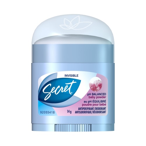 Secret Deodorant, Baby Powder, 14g/0.5oz